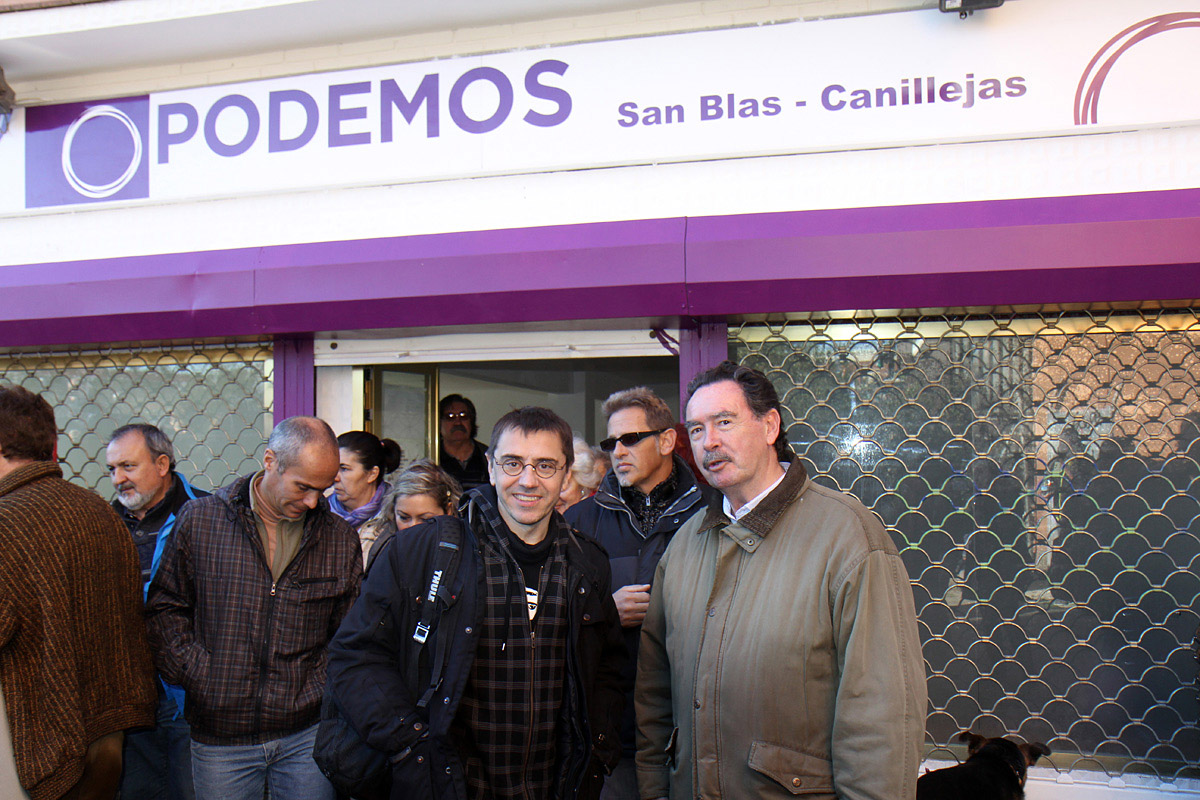 Pablo Iglesias. Juan Carlos Monedero. El Círculo de Podemos de San Blas-Canillejas
