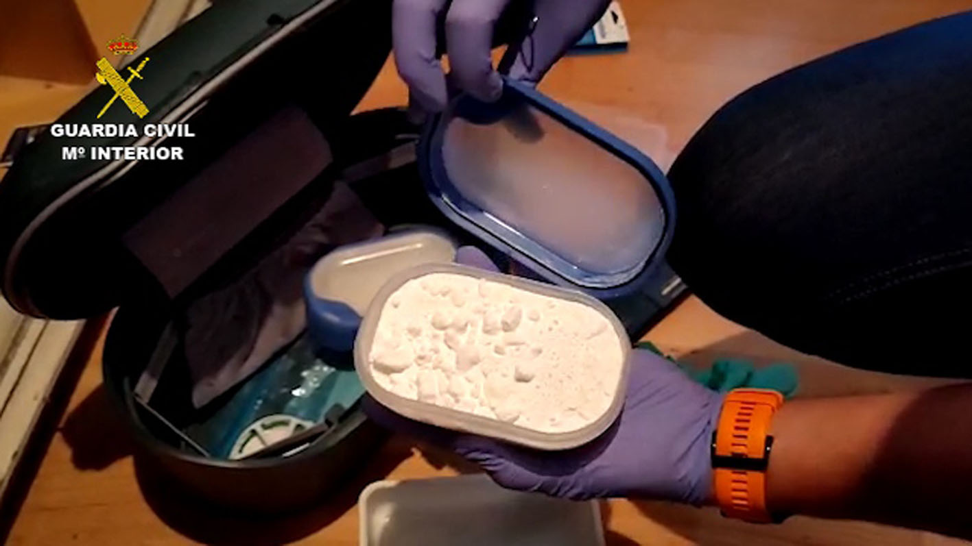 En el registro efectuado por la Guardia Civil se encontraron 108 gramos de cocaína
