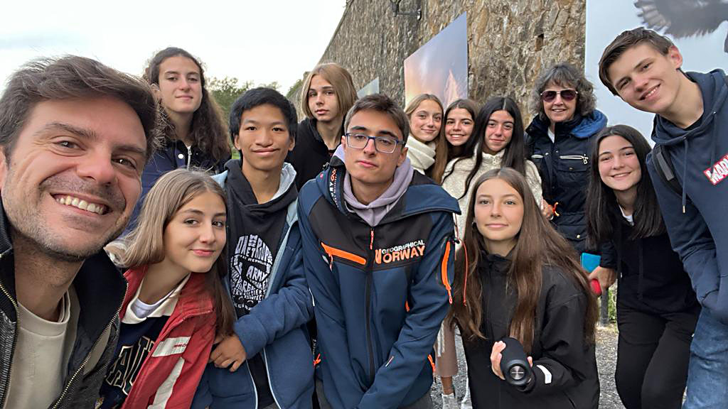 estudiantes Proyecto Erasmus en el municipio de Mende Francia