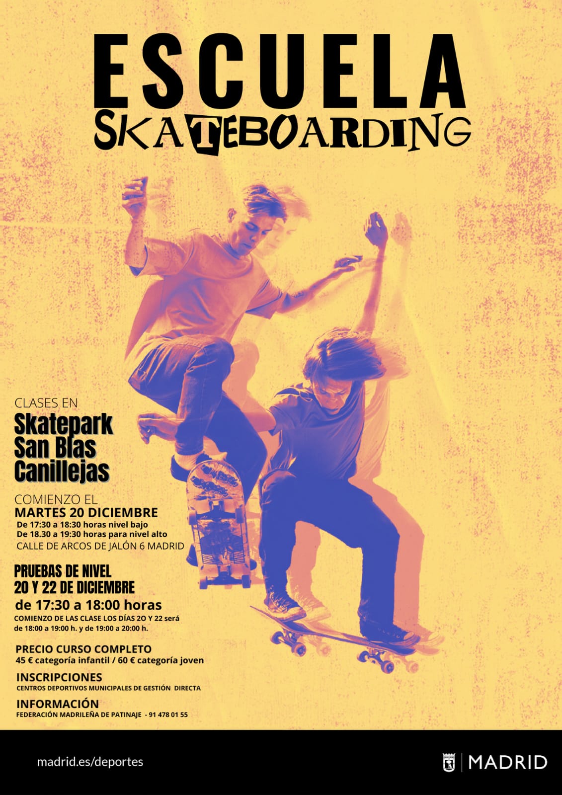 Cartel Escuela Skateboarding