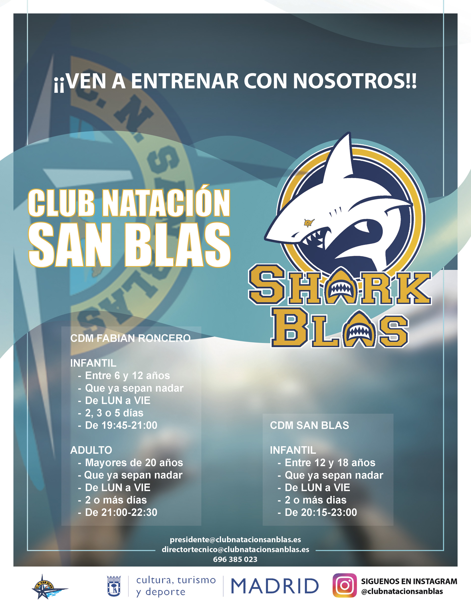 Club Natacion San Blas inica su temporada Cartel CNSB