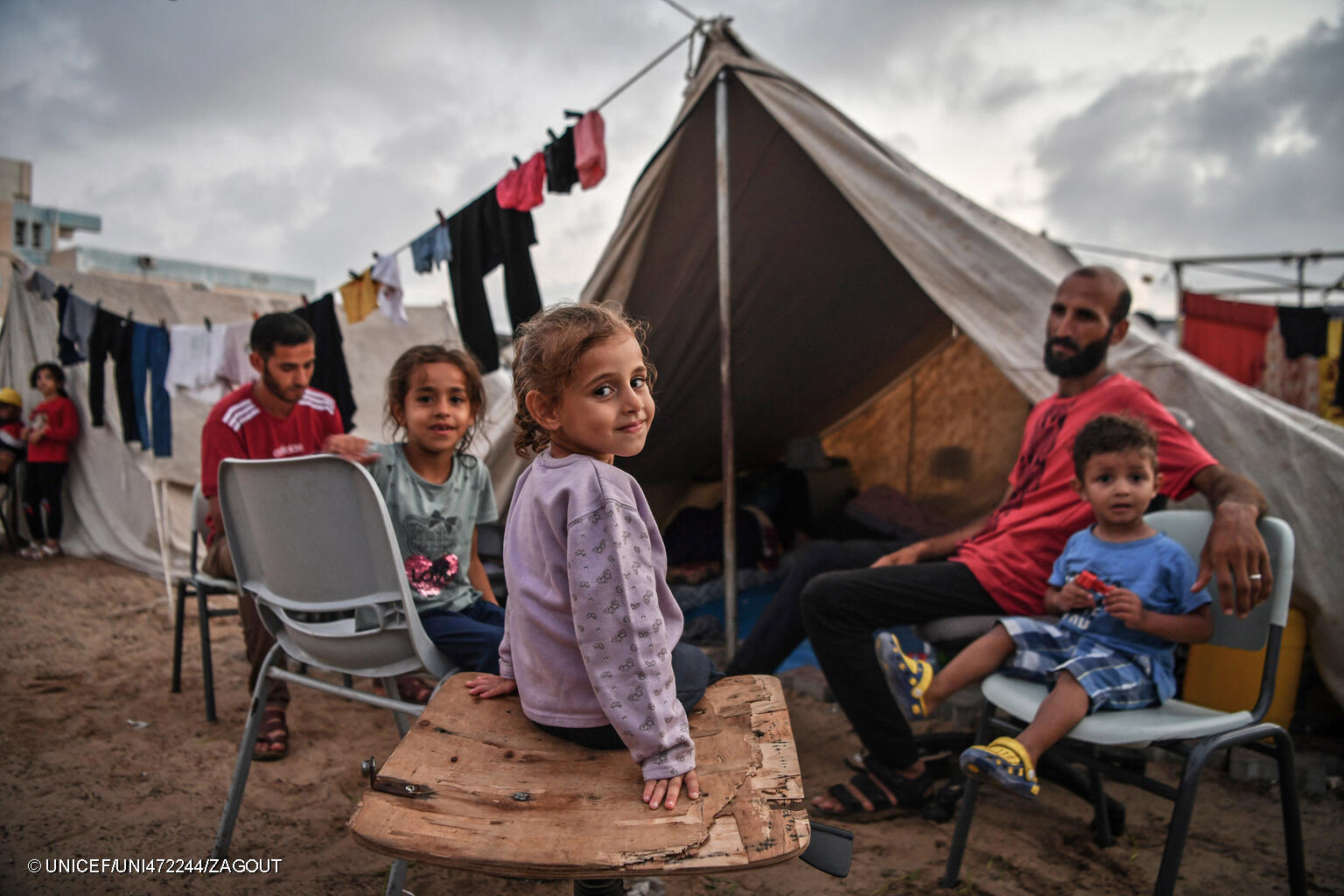 Familia campo refugiados Gaza