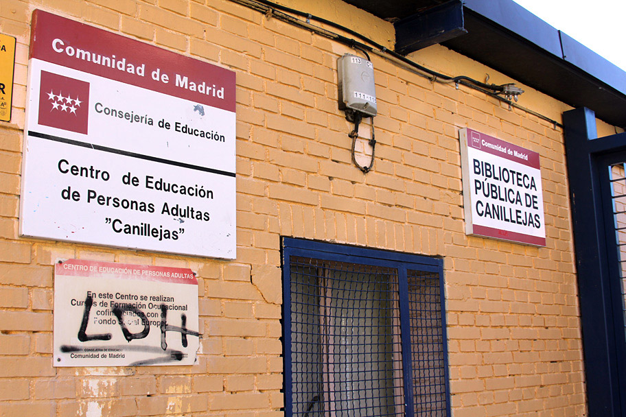 La biblioteca del CEPA (Centro de Educación de Personas Adultas) de Canillejas